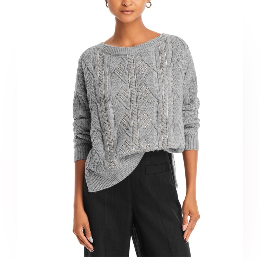 Ramy Brook Lucille Cable Knit Sweater